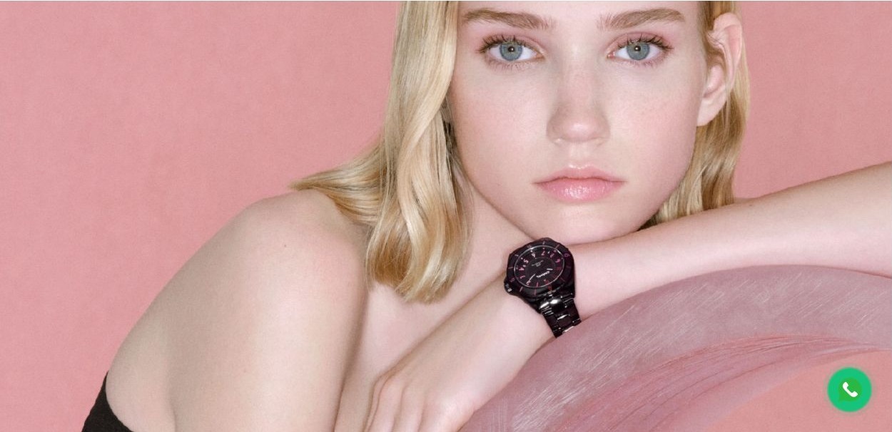Leanna Luxury editorial portrait featuring a black watch