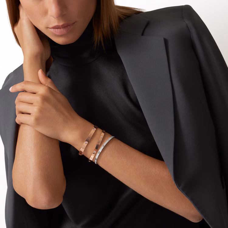 LOVE bracelet, small model, paved alternate view